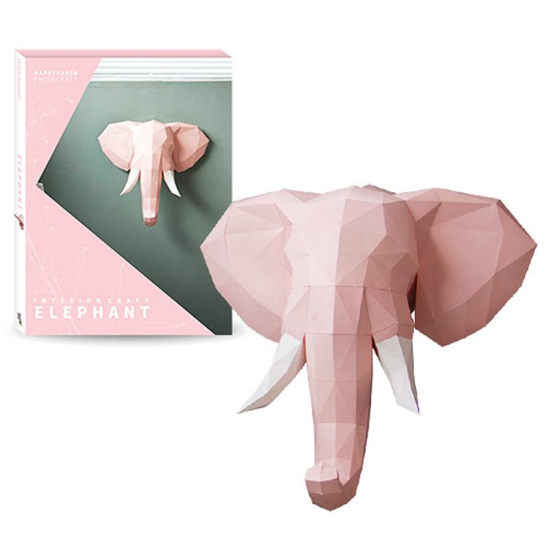 DIY 動物紙模型 - 大象