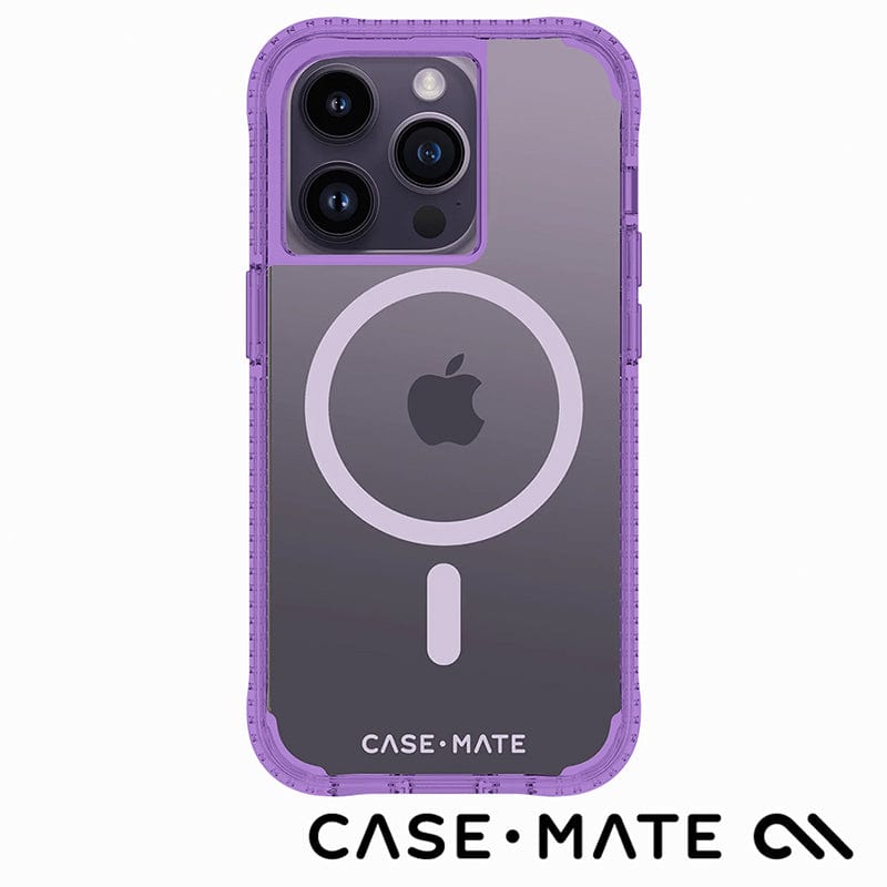 美國 CASE·MATE iPhone 14Tough Clear Plus 環保抗菌超強悍防摔保護殼MagSafe版 - 薰衣草紫