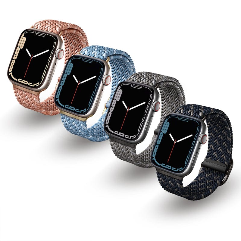 Apple Watch 38/40/41mm & 42/44/45mm 共用款 Aspen DE 雙色防潑水高彈力編織單圈錶帶