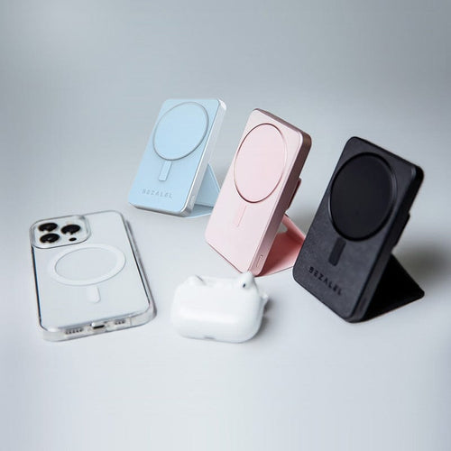 （組合價）Prelude SE MagSafe 立架式磁吸無線充電行動電源 + iPhone13系列 MagSafe 抗菌透明保護殼