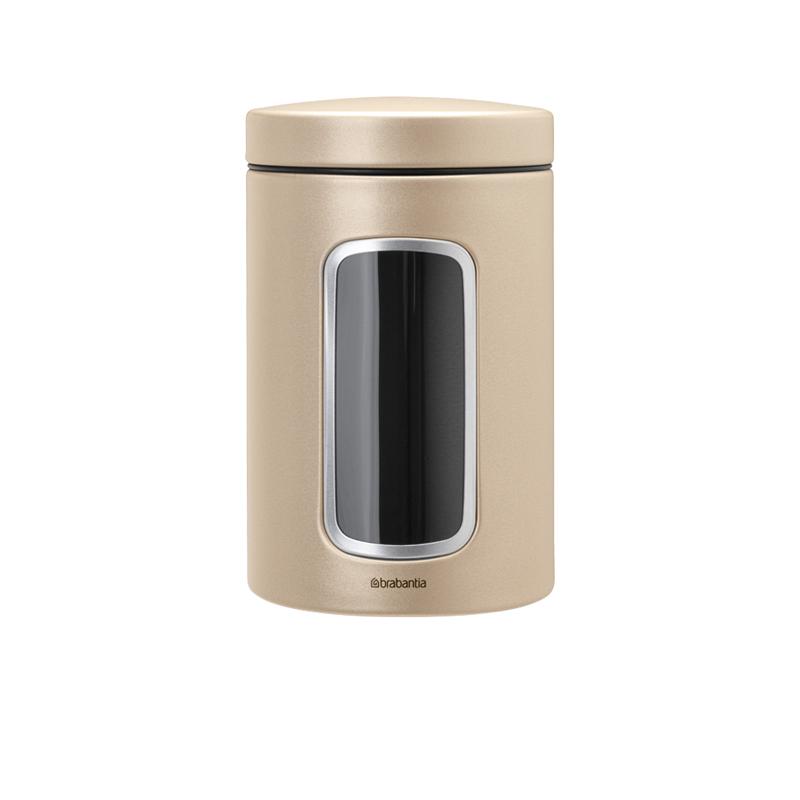 視窗食物儲存罐(1.4L)-香檳金