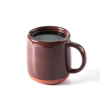 紅陶釉燒馬克杯 - 刷釉棕