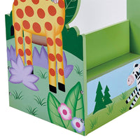 叢林探險玩具4層收納架(附收納盒)