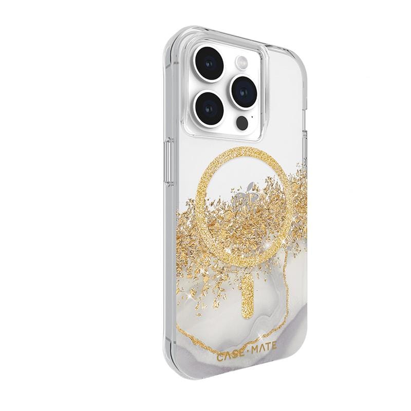iPhone 15 Karat Marble 鎏金石紋精品防摔保護殼MagSafe