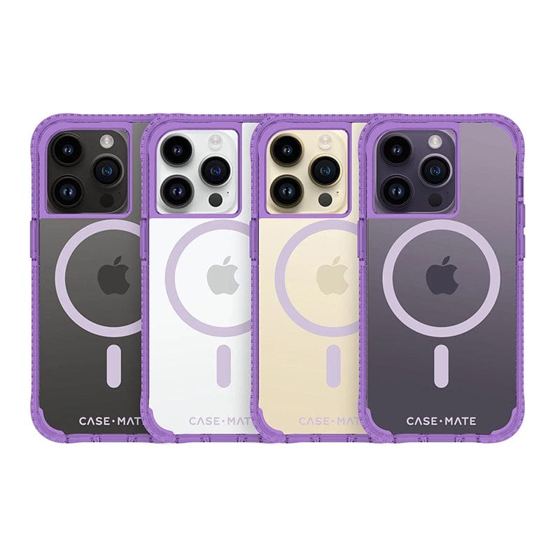 美國 CASE·MATE iPhone 14Tough Clear Plus 環保抗菌超強悍防摔保護殼MagSafe版 - 薰衣草紫