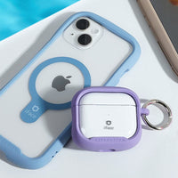 iPhone 15 Reflection MagSafe 抗衝擊強化玻璃保護殼 - 莫蘭迪藍色