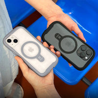 iPhone 15 Reflection MagSafe 抗衝擊強化玻璃保護殼 - 黑色