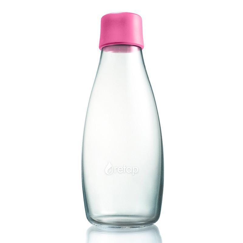 極輕、無毒、耐熱隨身玻璃水瓶 - 桃粉