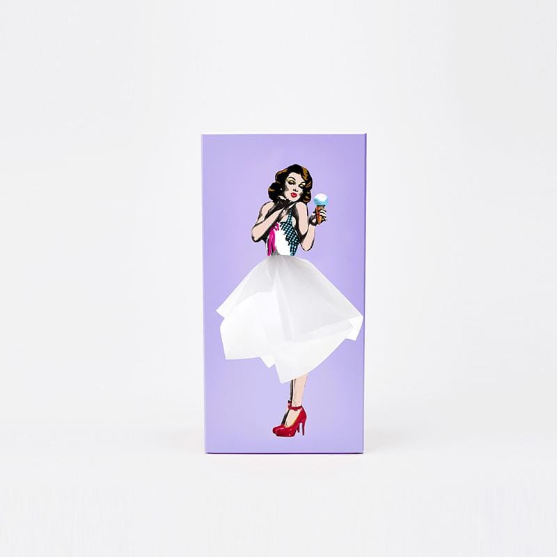 蓬蓬裙女郎面紙盒（紫色）