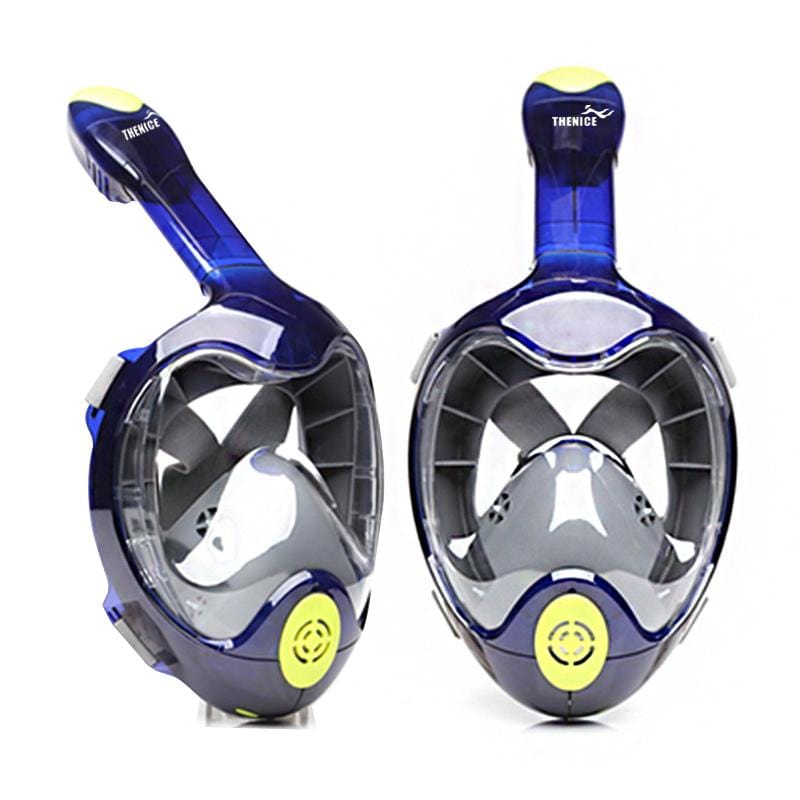 全罩式浮潛呼吸面罩 (M2100)忍者款 - 深水藍