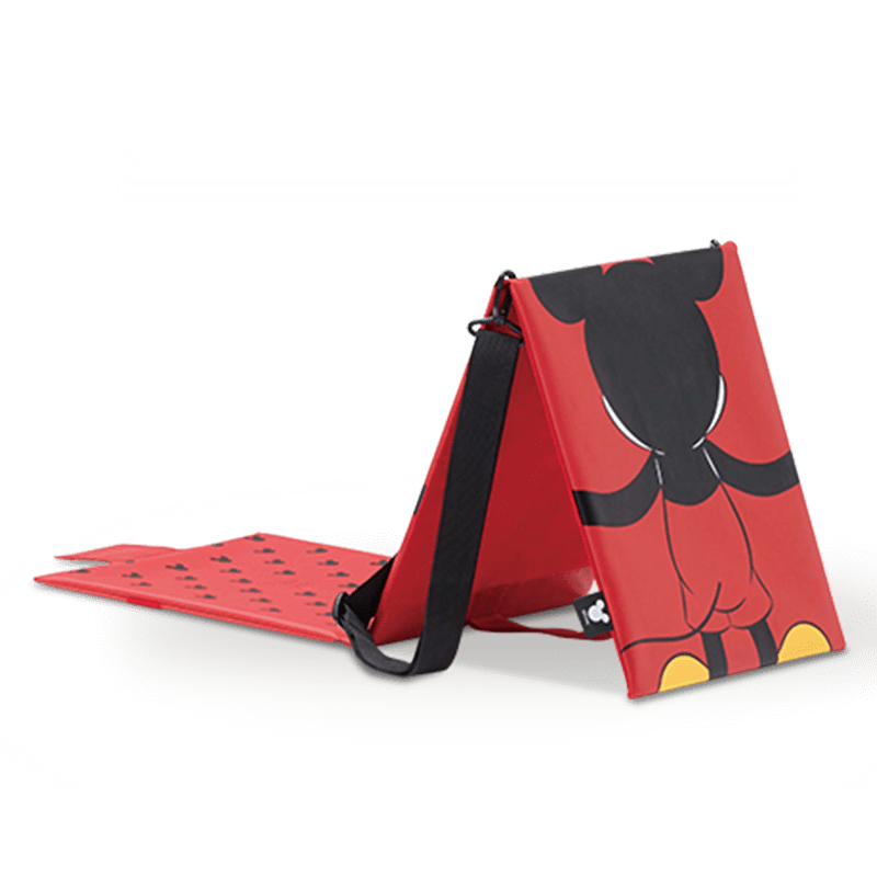 【迪士尼限定款】攜帶式野餐墊折疊椅組 - 米奇紅