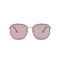 奧斯汀的月季薔薇│幾何裸櫻粉金色方框感光變色寶麗來偏光墨鏡│UV400太陽眼鏡│濾藍光眼鏡