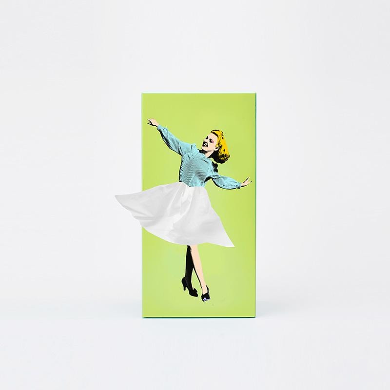蓬蓬裙女郎面紙盒（綠色）