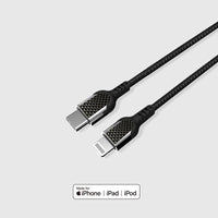 碳纖維 USB-C to Lightning 快速充電傳輸線