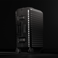 【送客製化名牌版】BLACKDIAMOND碳纖維行李箱鋁框版 亮面黑