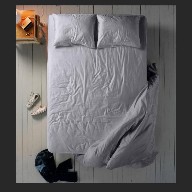 【Fuwaly】舒芙蕾防蟎防水雙人加大床包枕套三件組6尺(防水 防螨 雙人 床包 枕套 保潔墊 素色寢具 過敏)