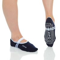 Ballet 雙綁帶超強止滑運動襪 - 深藍