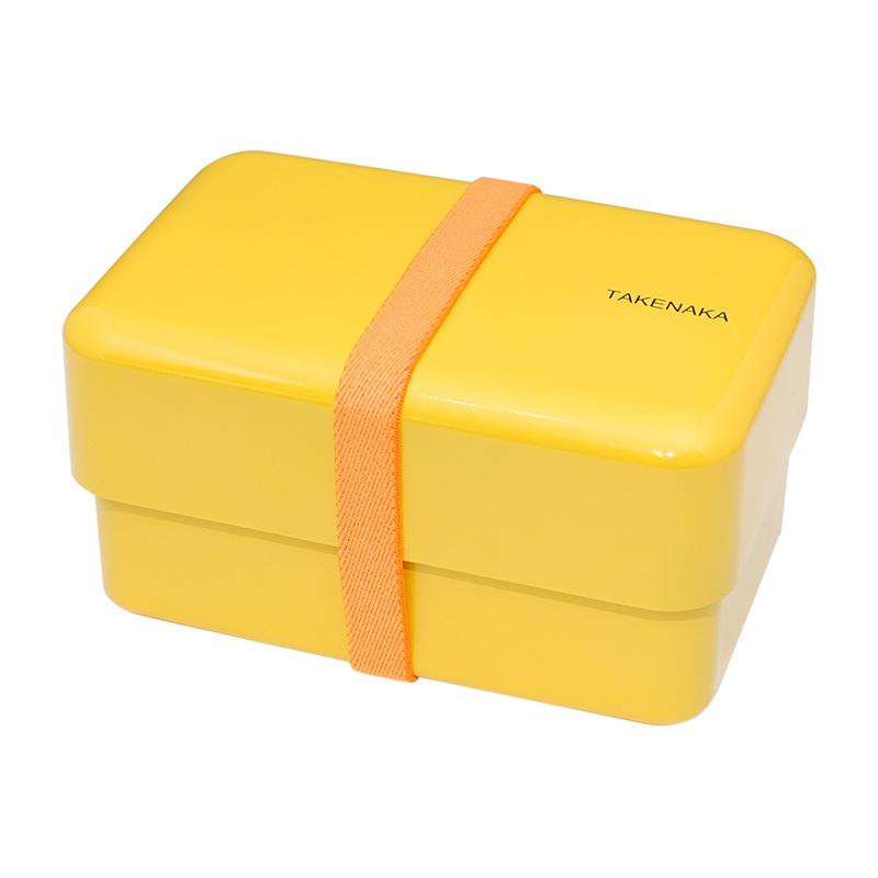 TAKENAKA BENTO BOX 粉彩雙層便當盒(附繩) - 向日葵黃