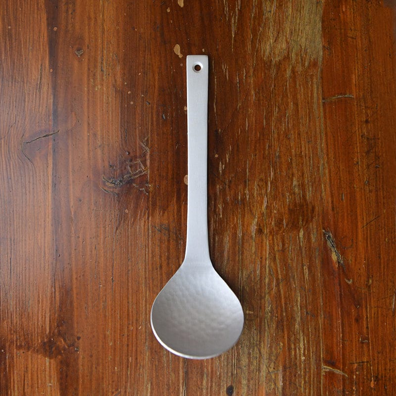 日本製 鋁製一體成形鎚目紋湯勺