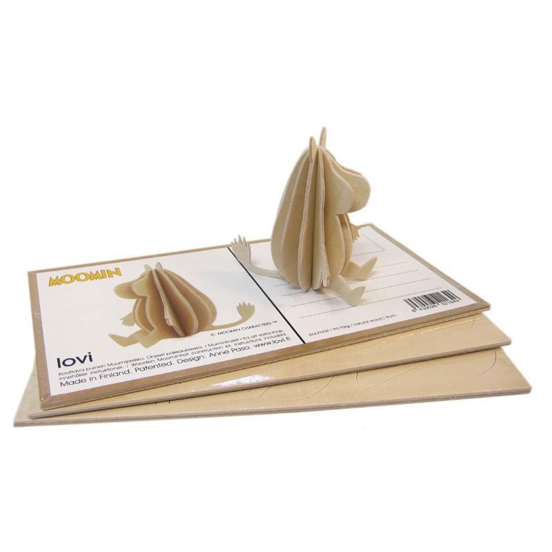 3D立體拼圖樺木明信片|擺飾|禮物 - 嚕嚕米系列/嚕嚕米(9cm)