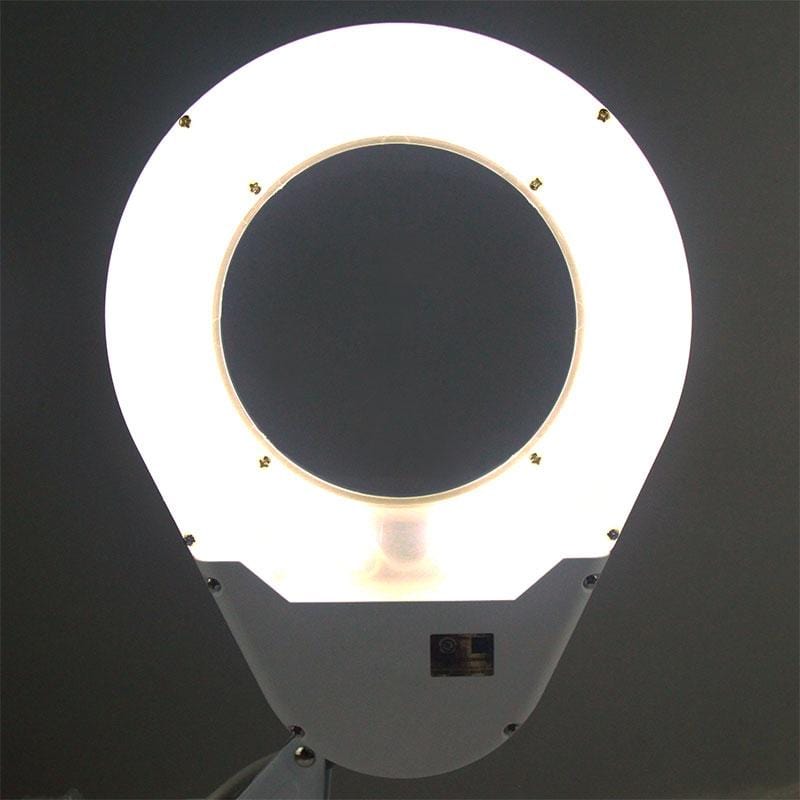 工作用薄型LED護眼檯燈放大鏡 桌夾式 E015-2