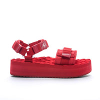 X.NANA DIVISION RED 厚底織帶涼鞋 （紅）/女鞋