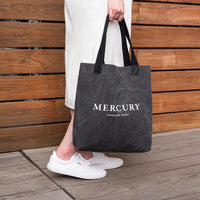 Mercury 黑色肩背正反logo厚帆布袋