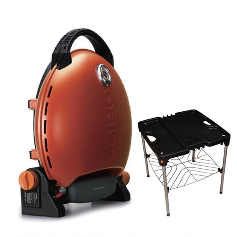 【經濟包套組】3000T型 美式時尚可攜式瓦斯烤肉爐 搭配O-Dock Lite桌子