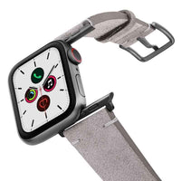 Apple Watch 義大利手工 絨面小牛皮革錶帶 - 灰柏木色