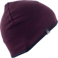 美麗諾羊毛帽–Essence Striped條紋雙層顏色個性帽(外:黑白/內:黑紅)