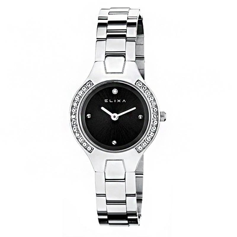 Beauty晶鑽錶面簡約刻度金屬系列 銀色錶帶手錶29mm E061-L188