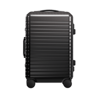 【送客製化名牌版】BLACKDIAMOND碳纖維行李箱鋁框版 亮面黑
