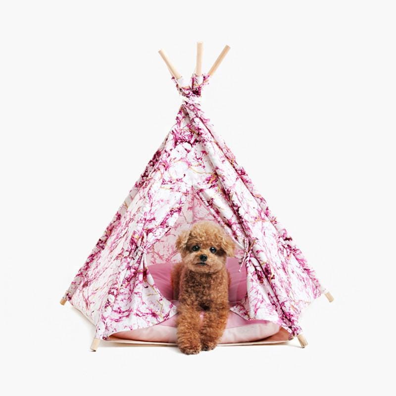 毛寶貝的新窩：迷你印地安帳篷Medium Teepee Tent - 粉紅(中)