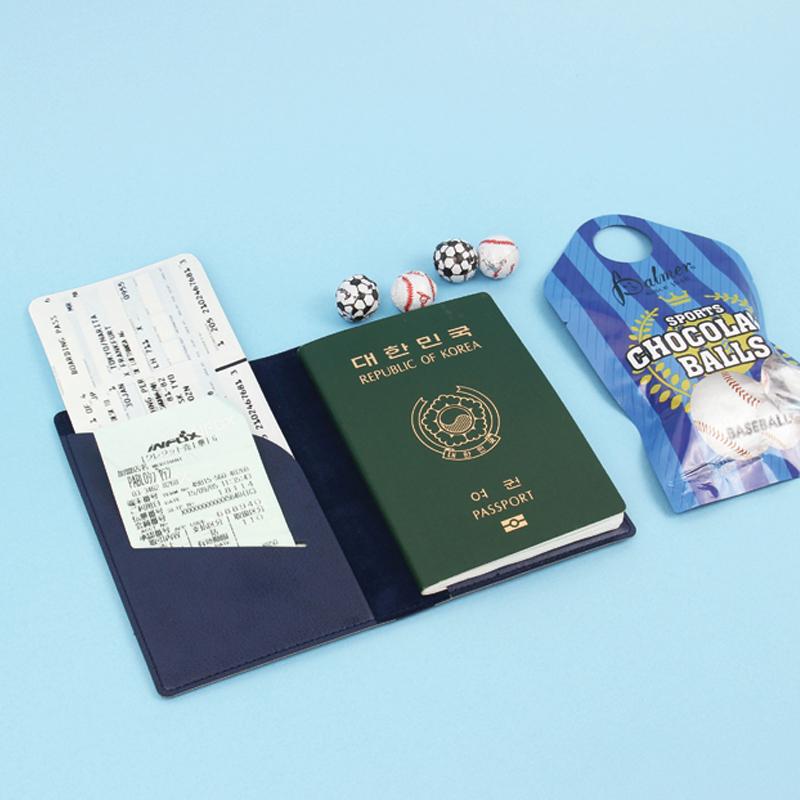 點點造型護照夾(藍)