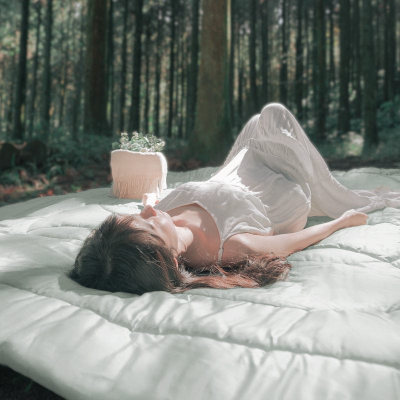 森呼吸永衡被 + 竹眠親膚枕頭套 兩件組｜被森林環抱的沉睡感 (加大雙人8x7尺)