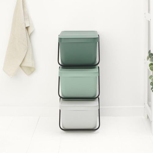 可疊式置物桶20L (月牙白/仙綠色)