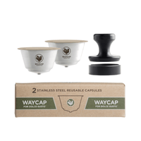 WayCap 環保矽膠蓋不銹鋼咖啡膠囊2入組 (Dolce Gusto機型用) - 義大利製