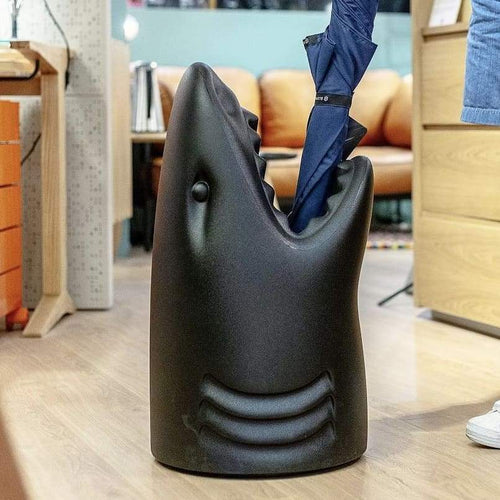 鯊魚造型傘桶（黑色）