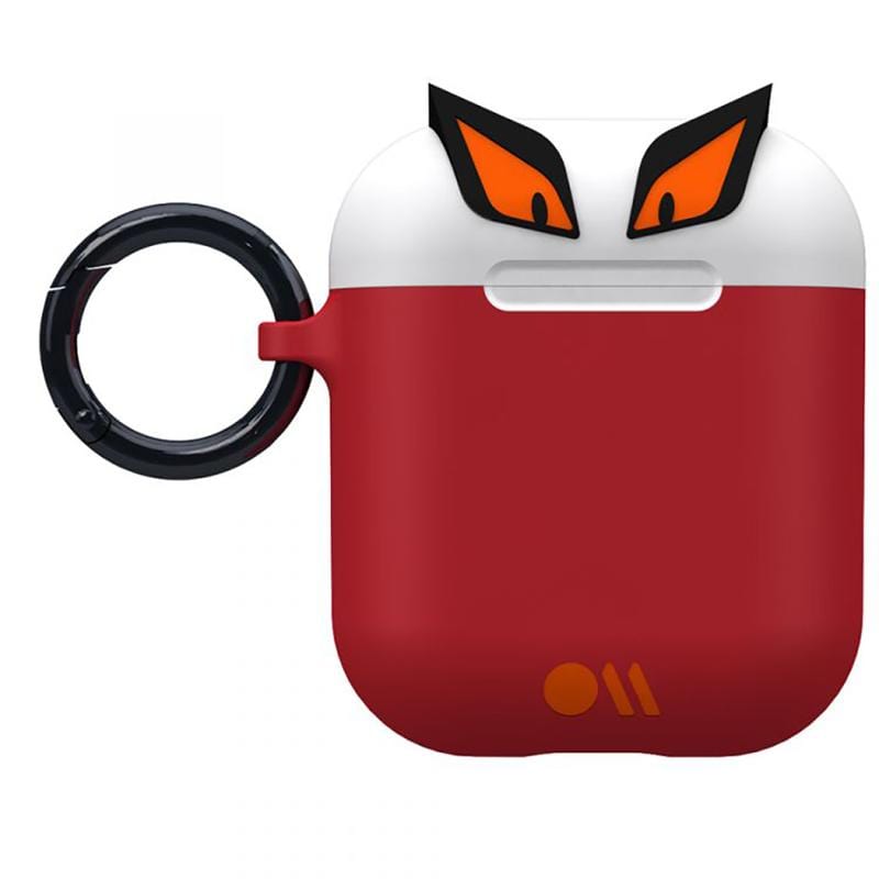 AirPods 可愛怪物保護套 (贈掛勾及貼紙) - 狠角色的艾吉 - 白/紅色