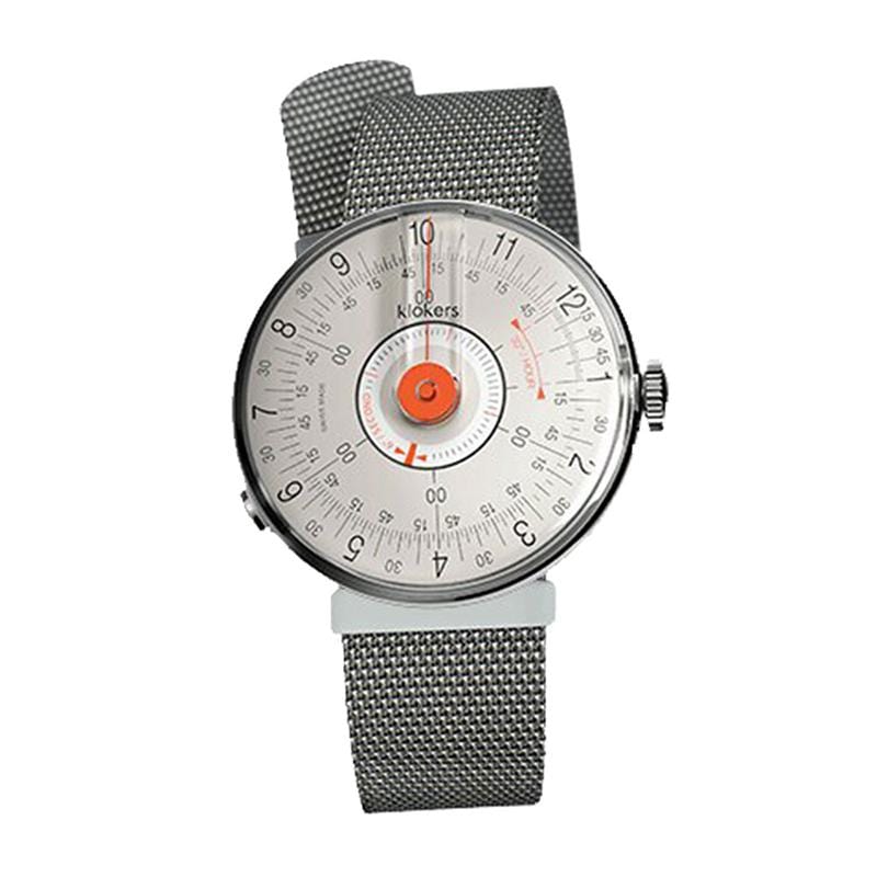 【買錶送原廠手環，款式隨機，送完為止!】KLOK-08-D2 橘軸＋米蘭錶帶