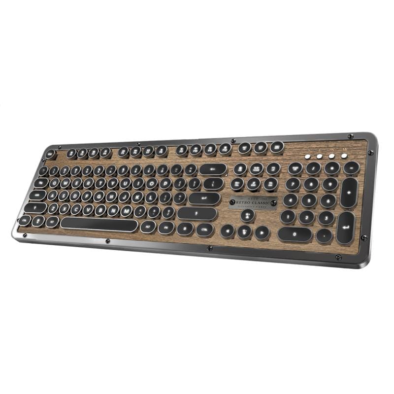 AZIO RETRO CLASSIC ELWOOD BT 核桃木復古打字機鍵盤(中英鍵帽)