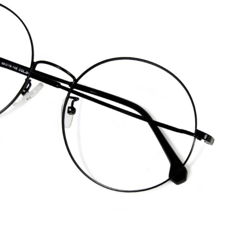 休士頓的太空狂想│ 韓系質感黑細圓框顯小臉UV400濾藍光眼鏡