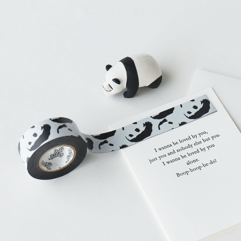 磁鐵膠帶19mmX3M 圖紋限定款 - 白底熊貓