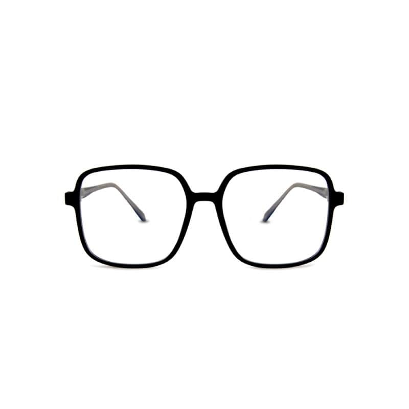 初曉的長夜微明│爵士黑TR90輕量方框透視鏡腳設計UV400濾藍光眼鏡