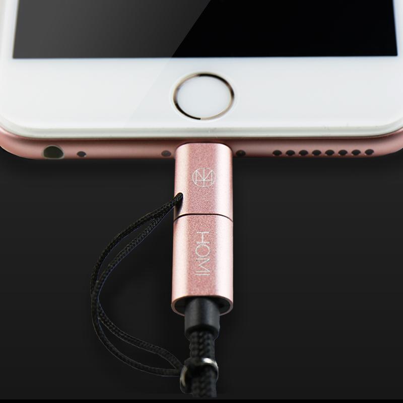 蘋果認證 Lightning & Micro USB To USB Cable 傳輸充電線-玫瑰金色 2入組