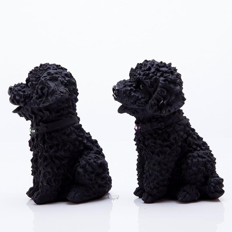 土山炭製作所 備長炭寵物裝飾 貴賓一對 14.5cm (25D)