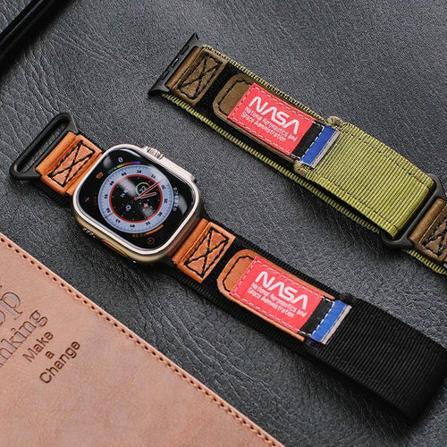 太空總署NASA系列戰術尼龍混搭真皮錶帶 (適用Apple Watch 全系列)Mifa  EDC-34