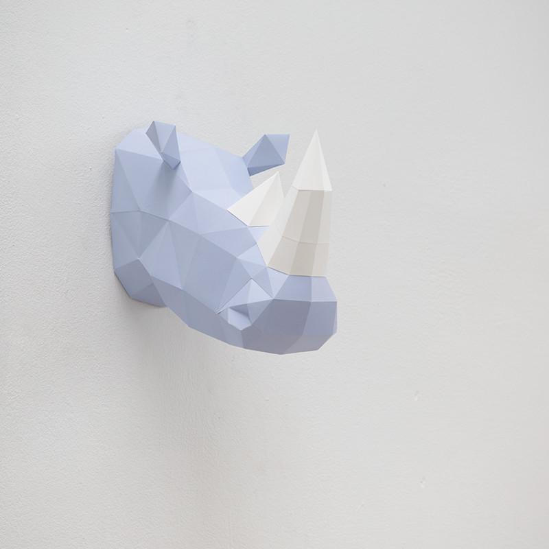 DIY 動物紙模型 - 犀牛