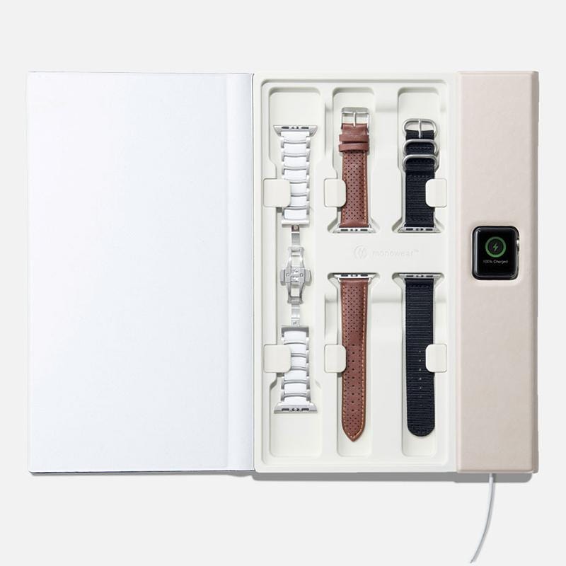 Monochest Apple Watch 錶帶收藏盒 (附贈尼龍錶帶*1) - 白