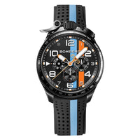 BOLT-68 Racing系列 黑色XL復古賽車計時碼錶｜加碼贈送 BOMBERG原廠手環，數量有限，送完為止!